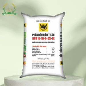Phân bón đầu trâu 16-16-8(Xanh lá, chắc thân)